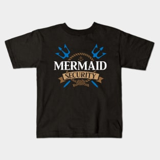 Mermaid Security Vintage Maritime Tridents Seal Kids T-Shirt